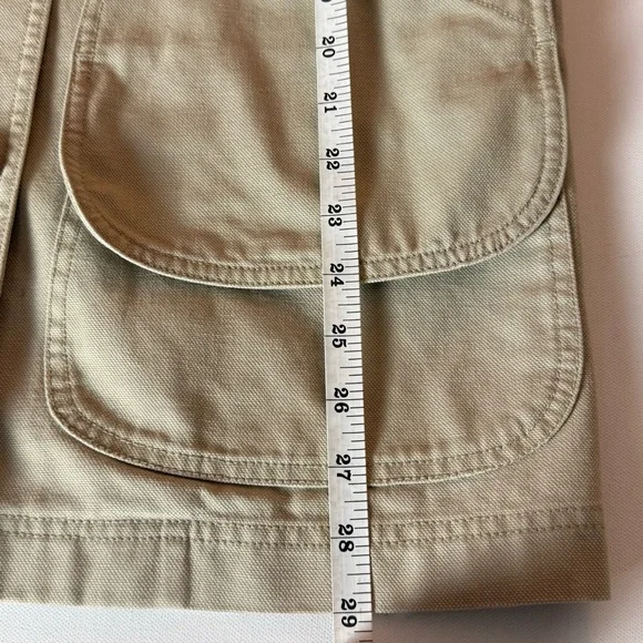 L.L.Bean Women’s Petite Small Canvas Chore Jacket Tan Barn Coat Cotton Utility - Picture 10 of 12